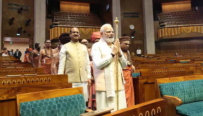 Pm Narender Modi at New Parliament Innaugration