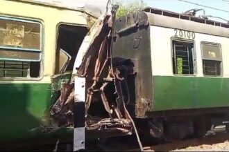 Delhi Local Train Derailed: